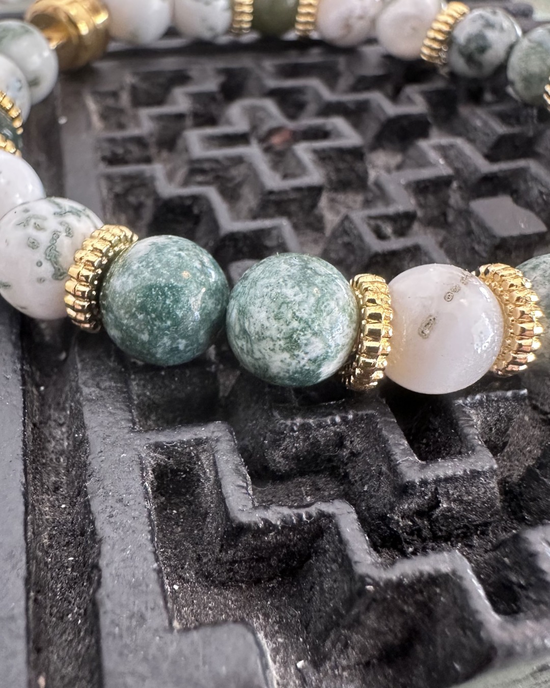 Handmade Moss Agate Bracelet 02 Handmade Moss Agate Bracelet