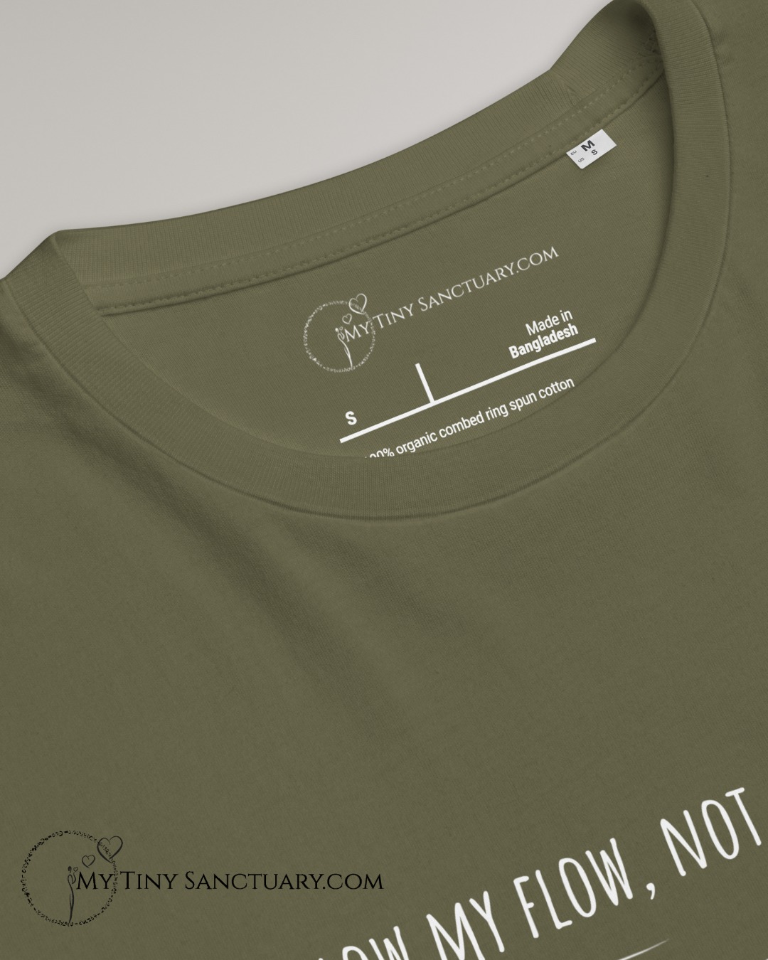 Turtle Animal Spirit T-Shirt – "I Follow My Flow, Not Others' Tides" (Organic Cotton)