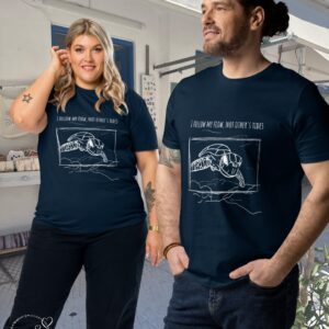 Turtle Animal Spirit T-Shirt – "I Follow My Flow, Not Others' Tides" (Organic Cotton)
