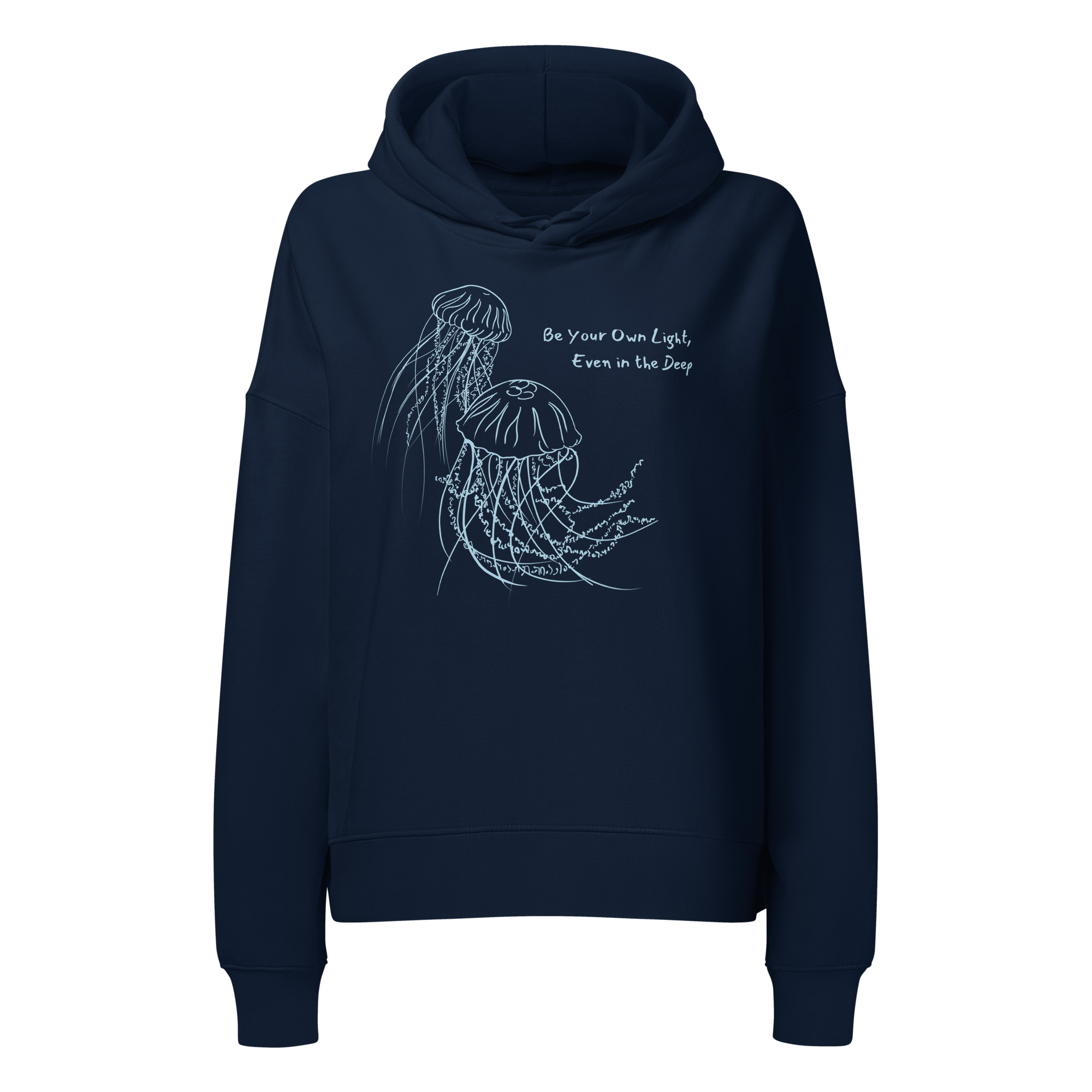 Be Your Own Light, Even in the Deep – Organic Jellyfish Hoodie | My Tiny Sanctuary
