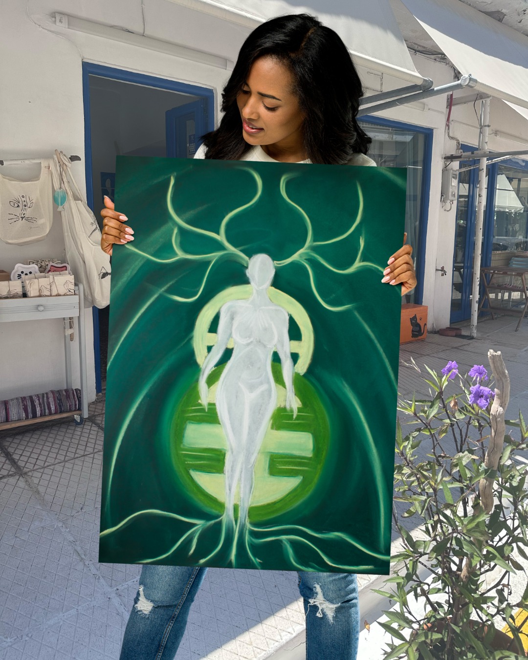 The Anchored Women – Embodiment Art Poster | Intuitive Chalk Illustration on Body Wisdom - Image 3