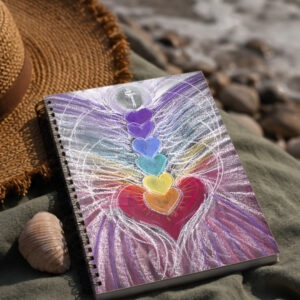 Follow your Heartbeats Notebook – Heart-Centred Journal | Art Print Cover for Intuitive Writing