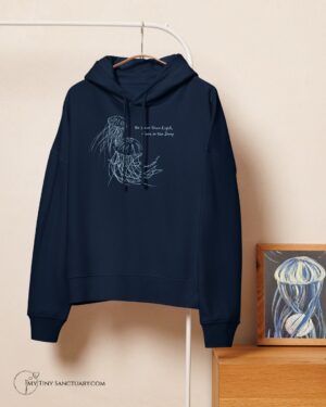 Be Your Own Light, Even in the Deep – Organic Jellyfish Hoodie | My Tiny Sanctuary