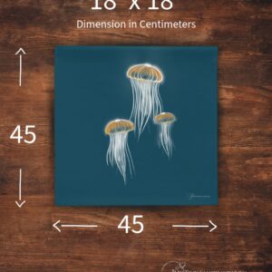 Jellyfishes – The 3 Dancing Sea Creatures Decorative | Cushion Case | Ocean-Inspired Home Art