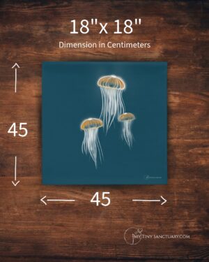 Jellyfishes – The 3 Dancing Sea Creatures Decorative | Cushion Case | Ocean-Inspired Home Art