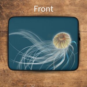 Solo Jellyfish Laptop Case – The Graceful Dancer Neoprene Sleeve with Faux Fur Lining