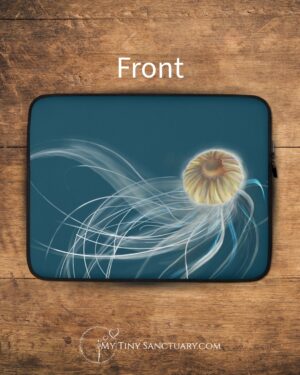 Solo Jellyfish Laptop Case – The Graceful Dancer Neoprene Sleeve with Faux Fur Lining
