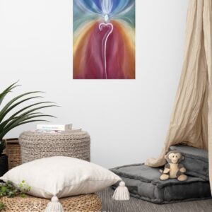 OM – Chakra Alignment Art Poster | Joy Compass Illustration from Bali