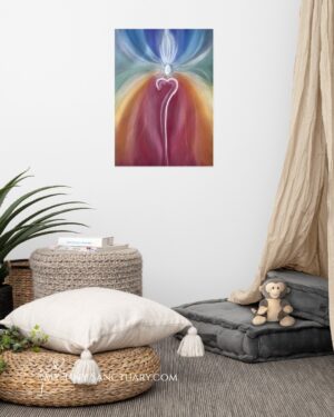 OM – Chakra Alignment Art Poster | Joy Compass Illustration from Bali