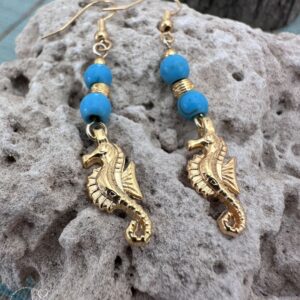 Dreamer Seahorse Spirit | Nurture Your Dreams | Turquoise Howlite & 24K Gold Plated