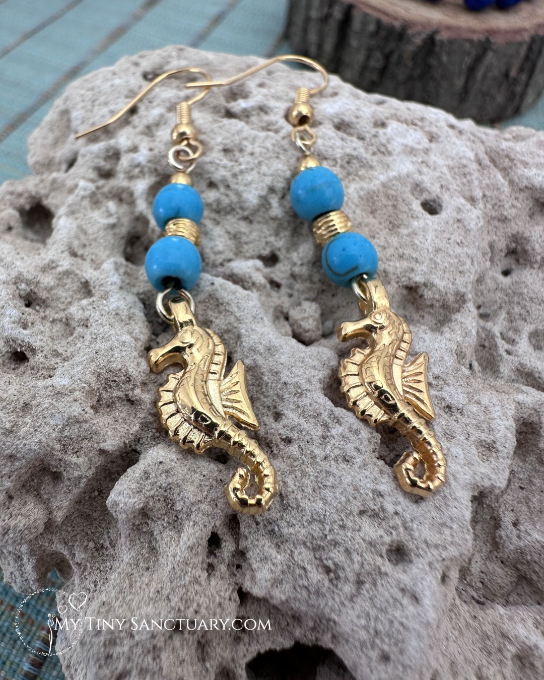 Dreamer Seahorse Spirit | Nurture Your Dreams | Turquoise Howlite & 24K Gold Plated