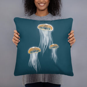 Jellyfishes – The 3 Dancing Sea Creatures Decorative | With Insert | Ocean-Inspired Home Art