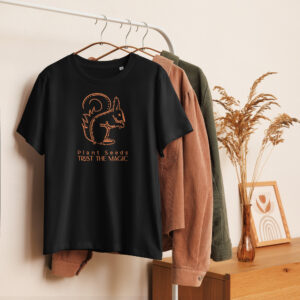 Squirrel Spirit T-Shirt – Plant Seeds. Trust the Magic.